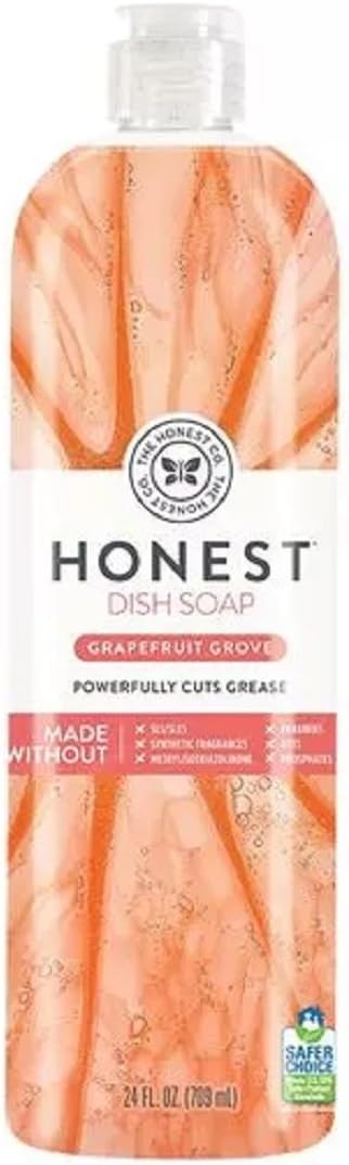 The Honest Company Dish Soap, Grapefruit Grove, 24 Fluid Ounce