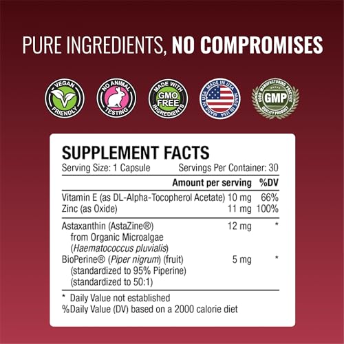 image for Approved Science® Astaxanthin 12 mg - Extra Strength Antioxidant - Su