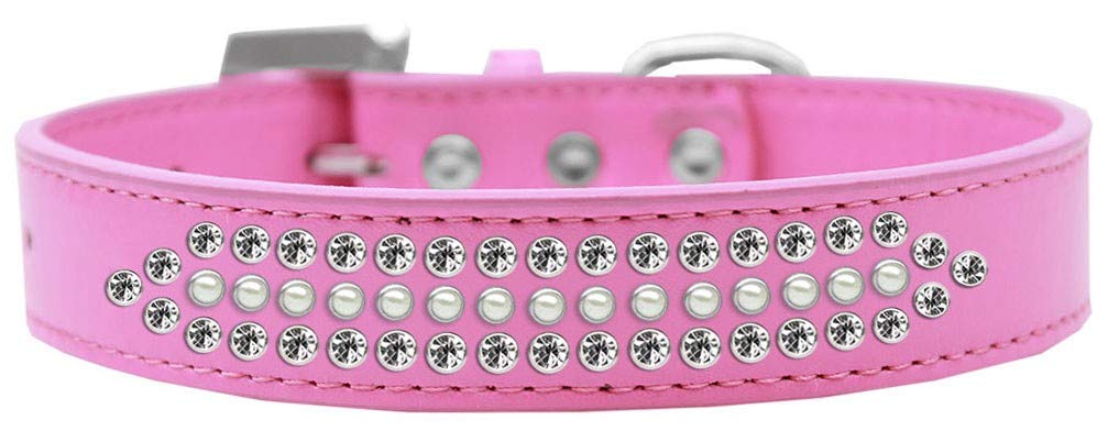 Collier de luxe pour chien Monaco Rose foncé, l'excellence des finitions en taille 21-26 cm