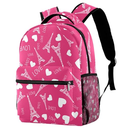 Sac à dos Tour Eiffel Paris rose, le cadeau idéal pour la rentrée scolaire d'une adolescente