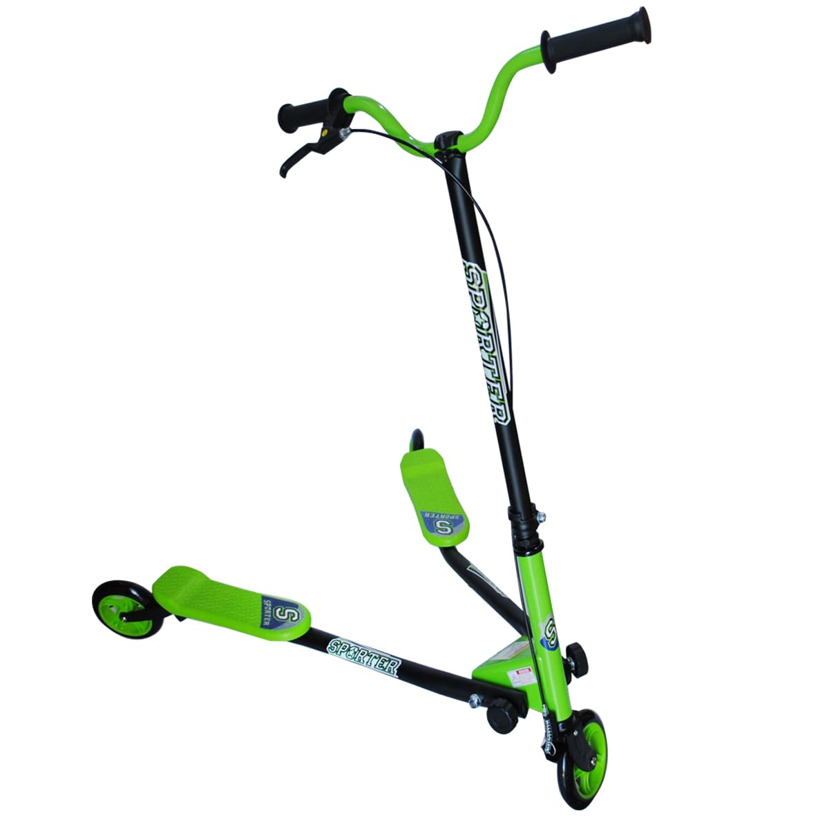 Roller mit 2 Rollen hinten, Kapazität 100 kg, grün Sport & Freizeit