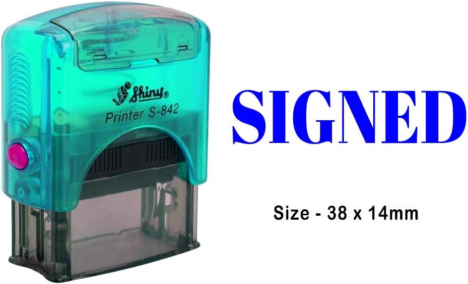 PrintValueSigned Self Inking Rubber Stamp Office Stationery Custom Shiny Stamp