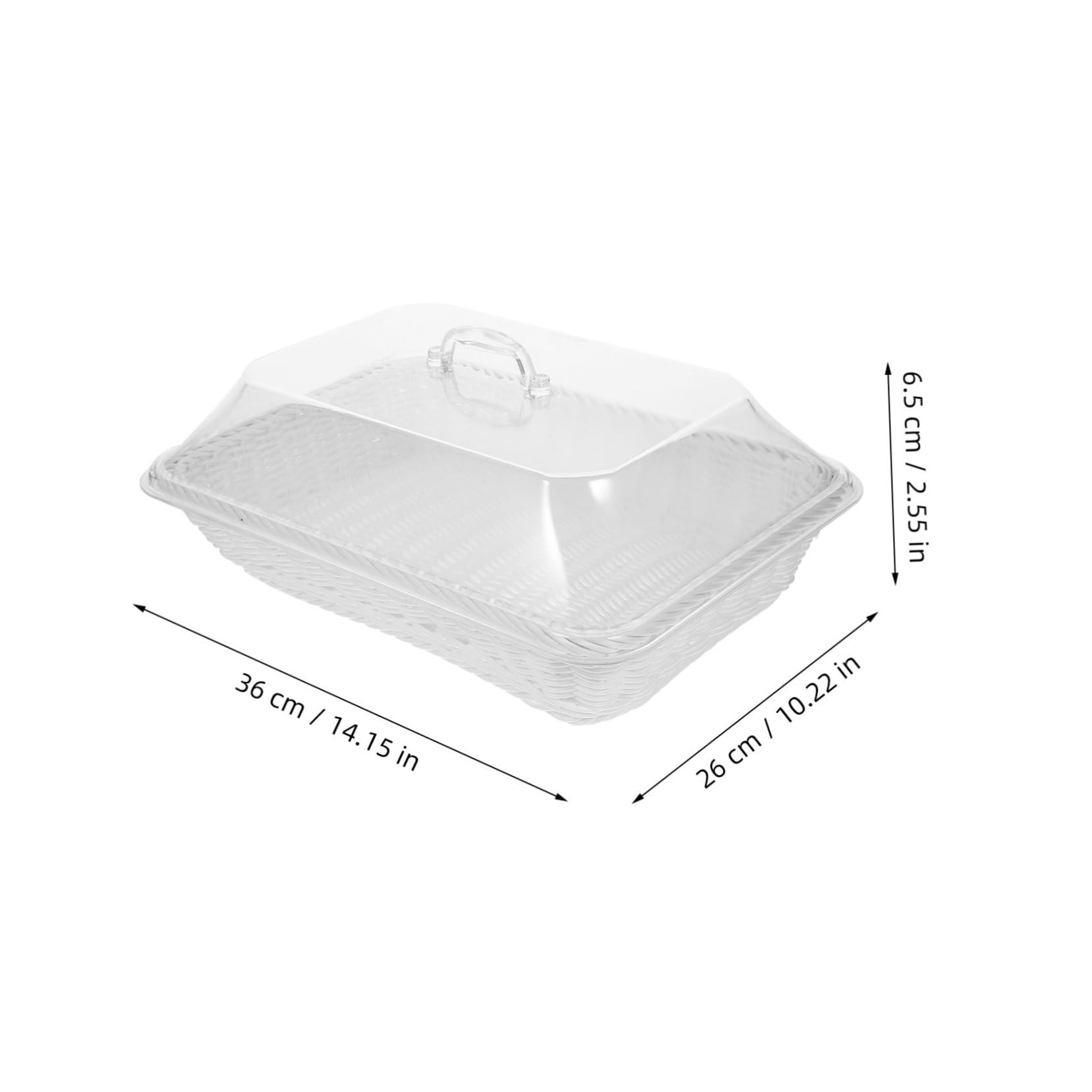 OSOLADY Food Basket Table Tray Plastic Coffee Table Tray Bread Basket Acrylic