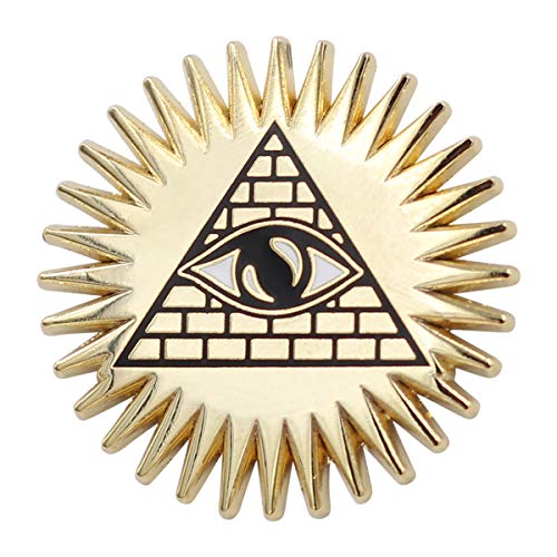 Real Sic Occult Pyramid & Eye Enamel Pin Mason Pin - Masonic Lapel Pin