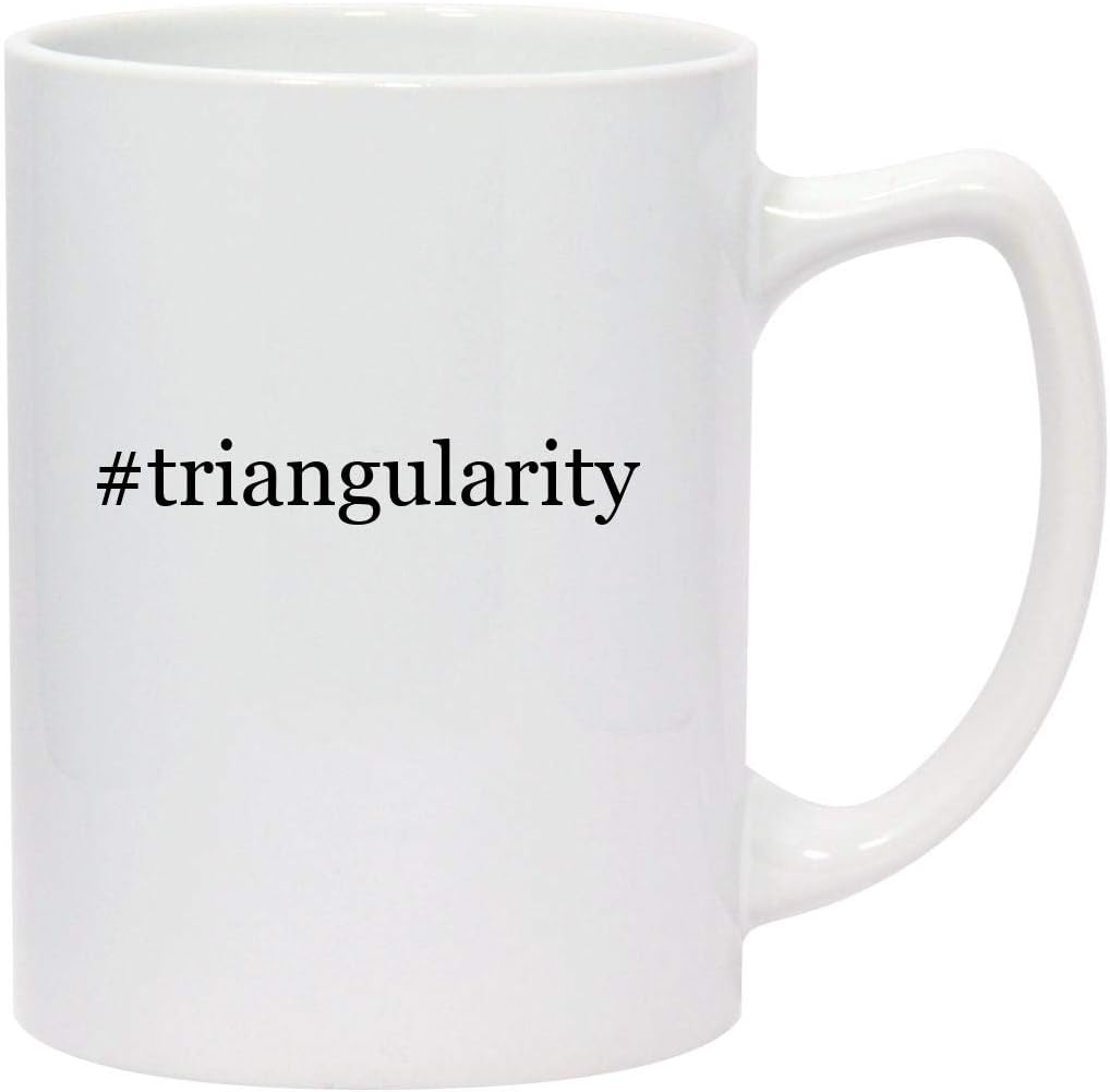 #triangularity - 14oz Hashtag White Ceramic Statesman Coffee Mug
