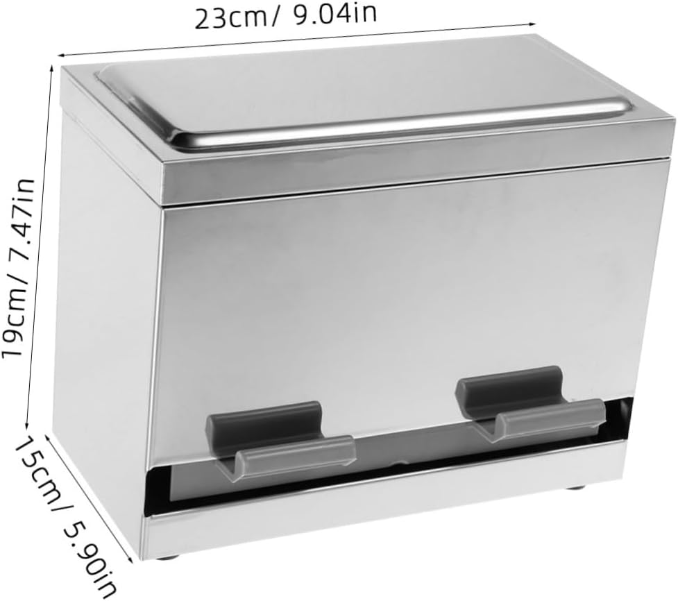 LIFKOME Automatic Chopstick Storage Box Straw Organizer Lid Stainless Steel Counter Top Efficient and Stylish