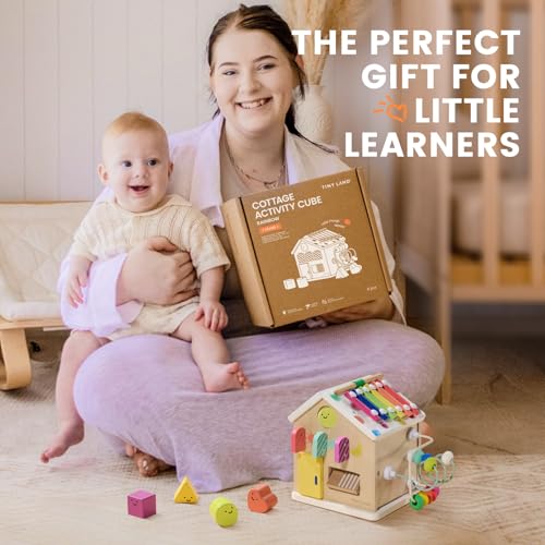 Tiny Land 9-in-1 Wooden Activity Cube, Educational Toy for Toddlers by Tiny Land - Used condition - Image 8