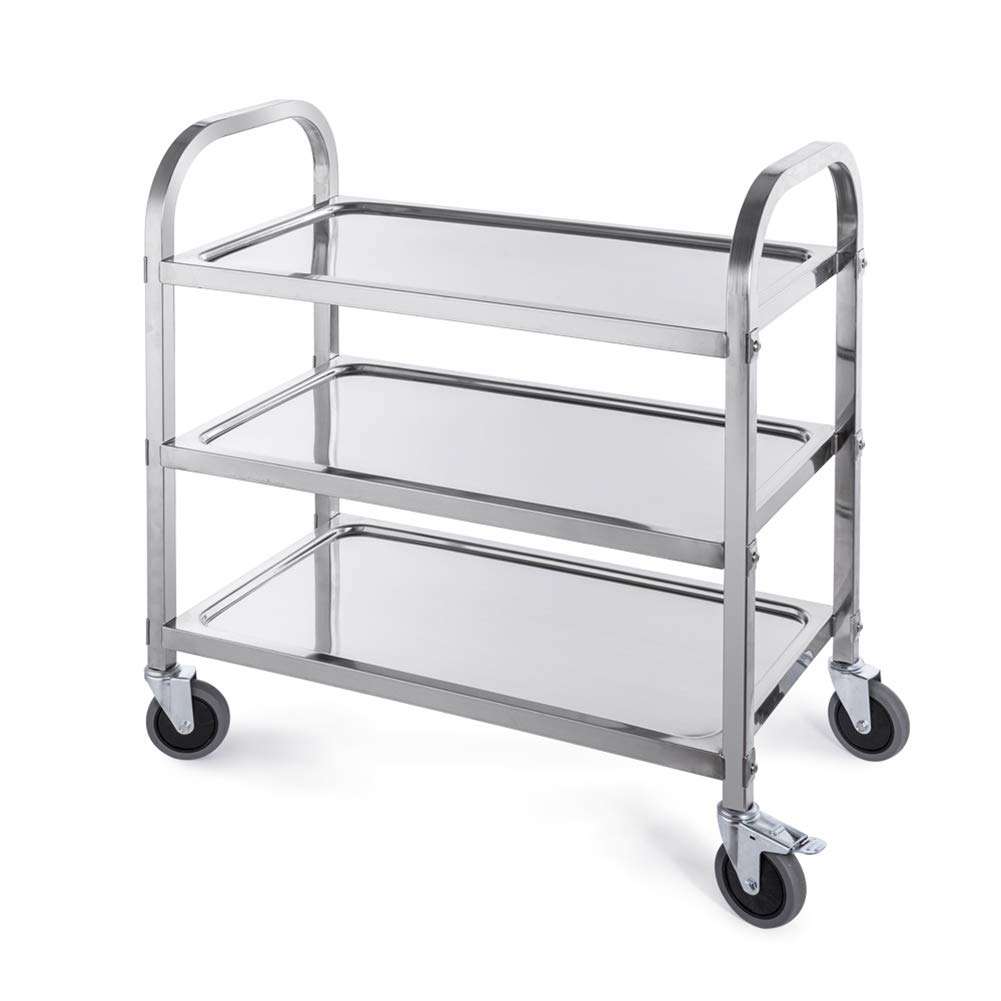 Buy Rolling Service Storage Trolley, Stainless Steel Kitchen Scroll ...