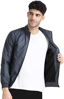 XTRIM Windcheater RainCoat For Men, Athletic Track Jacket For Men, Breathable Full Sleeves Polyester Sports Wear, Lightwei... Price In India