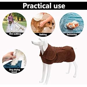 Geyecete Dog Drying Coat -Dry Fast Dog Bag - Dog Bathrobe Towel - Microfibre Fast Drying Super Absorbent Pet Dog Cat Bath Robe Towel,Luxuriously Soft-Khaki-S Geyecete Dog Drying Coat -Dry Fast Dog Bag – Dog Bathrobe Towel – Microfibre Fast Drying Super Absorbent Pet Dog Cat Bath Robe Towel,Luxuriously Soft-Khaki-S