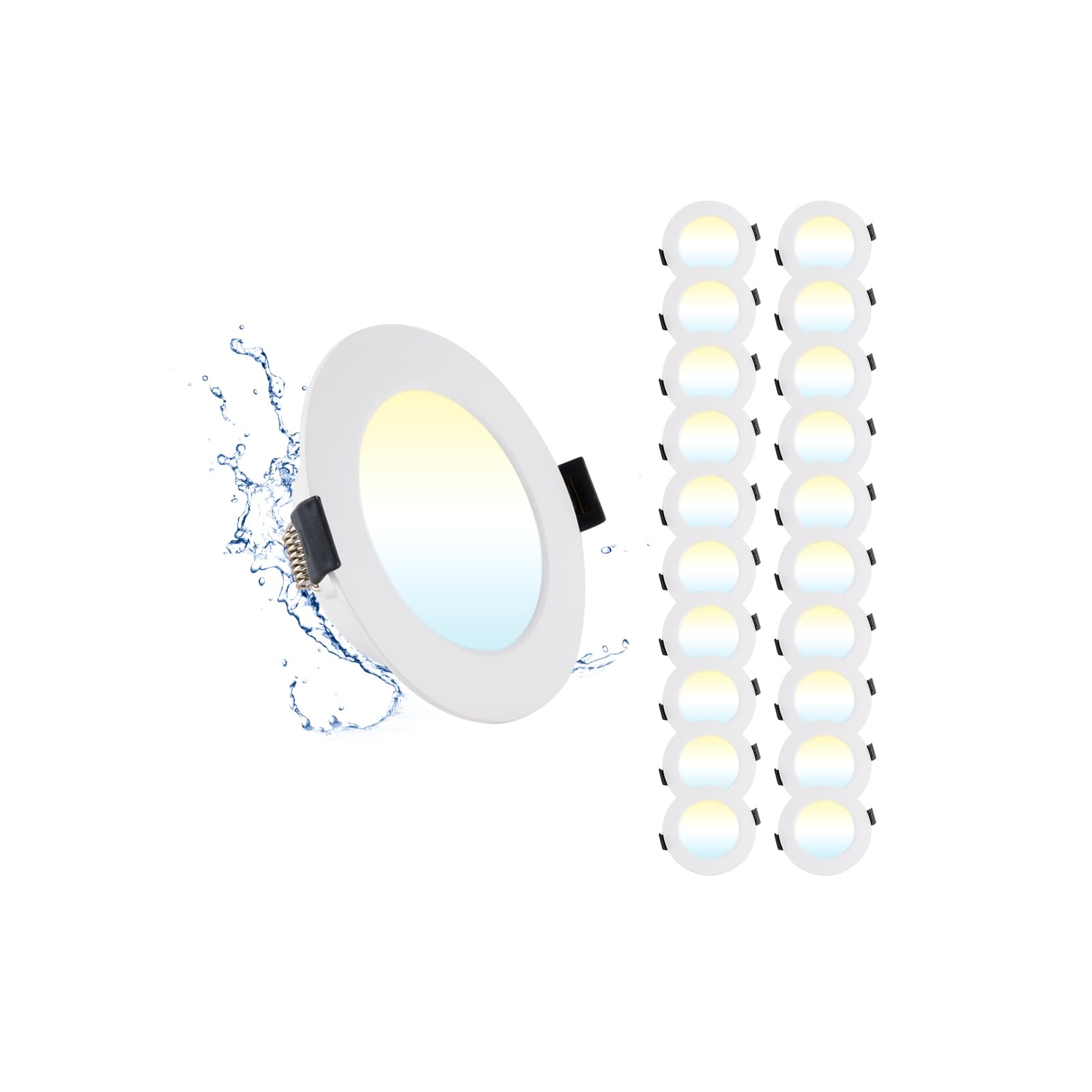 Grebeam Faretti LED Da Incasso Per Cartongesso 5W - 20 Pezzi, Bianco Freddo 6000K, IP44 Per Bagno E Cucina - Foto 14