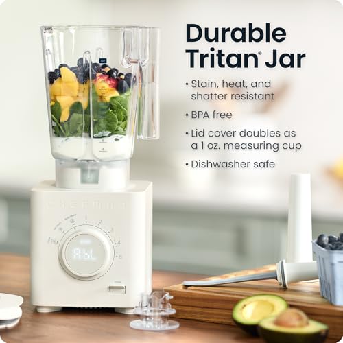Chefman Obliterator 48 oz Countertop Blender for Smoothies, 1380W Motor to Crush Ice, Nuts, and Frozen Fruit with Stainless Steel Blade, Auto Blend Function, Includes 20 oz Travel Jar - image 5