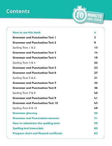 Grammar, Punctuation and Spelling - Year 4 (10 Minute SATs Tests) - Image 2