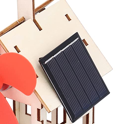 Windmühle Holzhaus Solarbetriebenes Experiment Spielzeug für DIY Kinder Kinder Wissenschaft Pädagogisches Experiment Spielzeug
