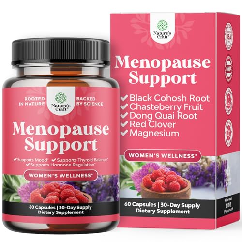 Natures Craft Complete Herbal Menopause Supplement for Women - Female Hormone Balance Capsules for...