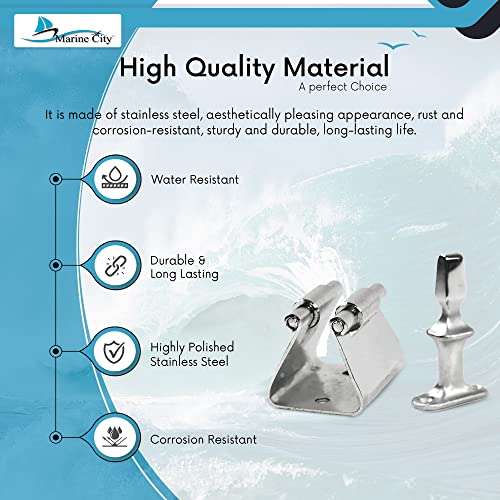 Marine City Stainless Steel Gloss Polished Smooth Finish Strong Door Stopper Catch And Holder For Boats - Rvs – Marines - Bedroom Doors - Home - Hardware Accessories (Height: 2-3/4 Inches) (1 Pc) #TOP2