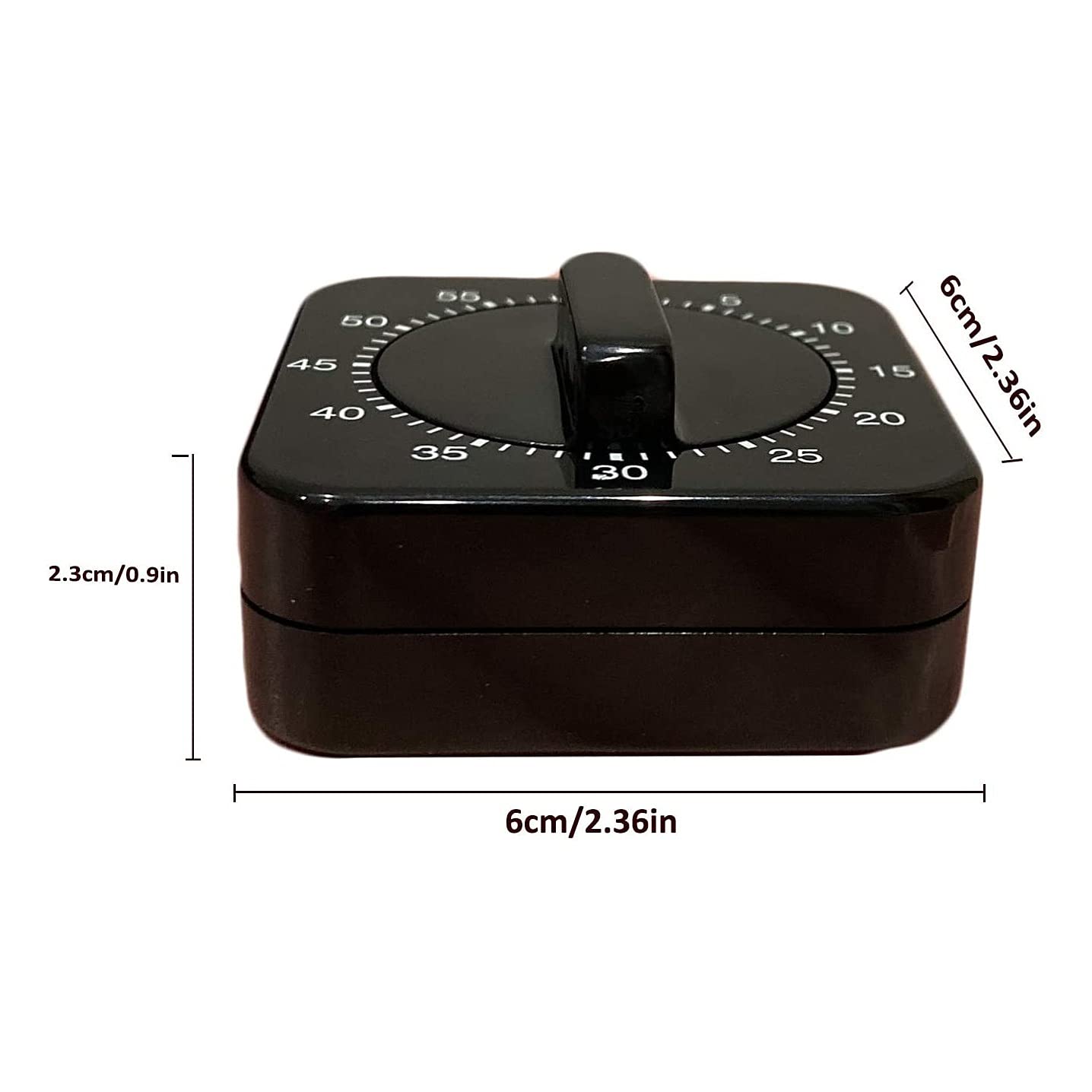 minutnik, Kitchen Timer, 60-Minute Visual Countdown, Loud Voice, Auto-Off, Fun Shaped Mechanical for