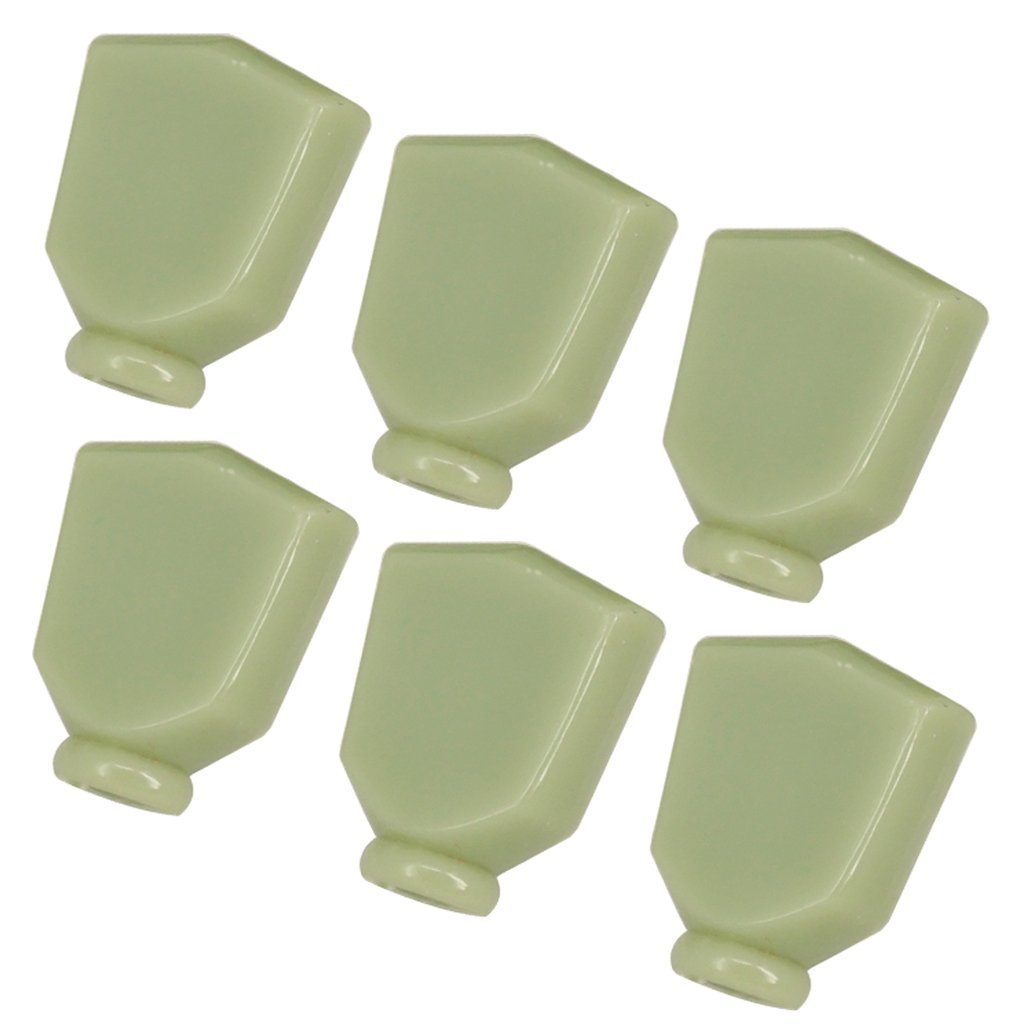 Lovermusic Light Green Plastic Tuning Key Buttons Machine Head Buttons Replacement for Guitar Pack of 6