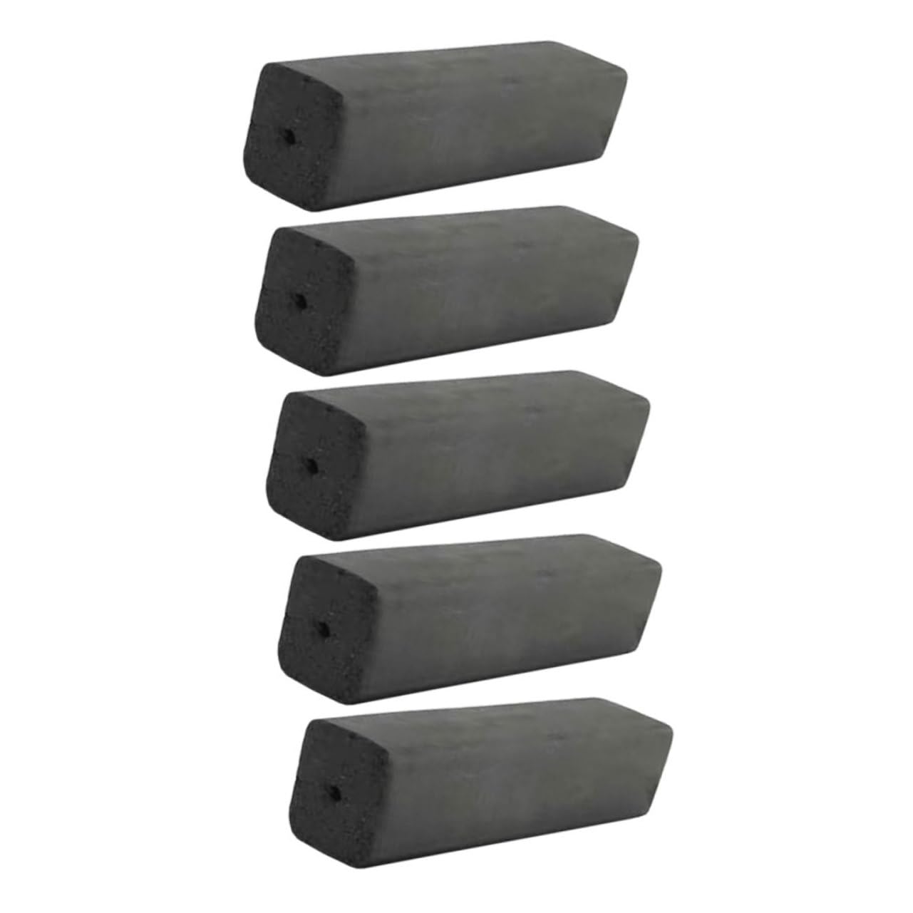 Charbon de Bois Portable pour Feu, 5 Pièces Bambou Noir, Polyvalent