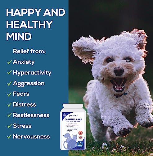 PETTZIES Dog Calming Care Supplement for Dogs and Cats, 120 Tablets for Stressed Nervous Pets. Anxiety Relief from Stress - Image 4
