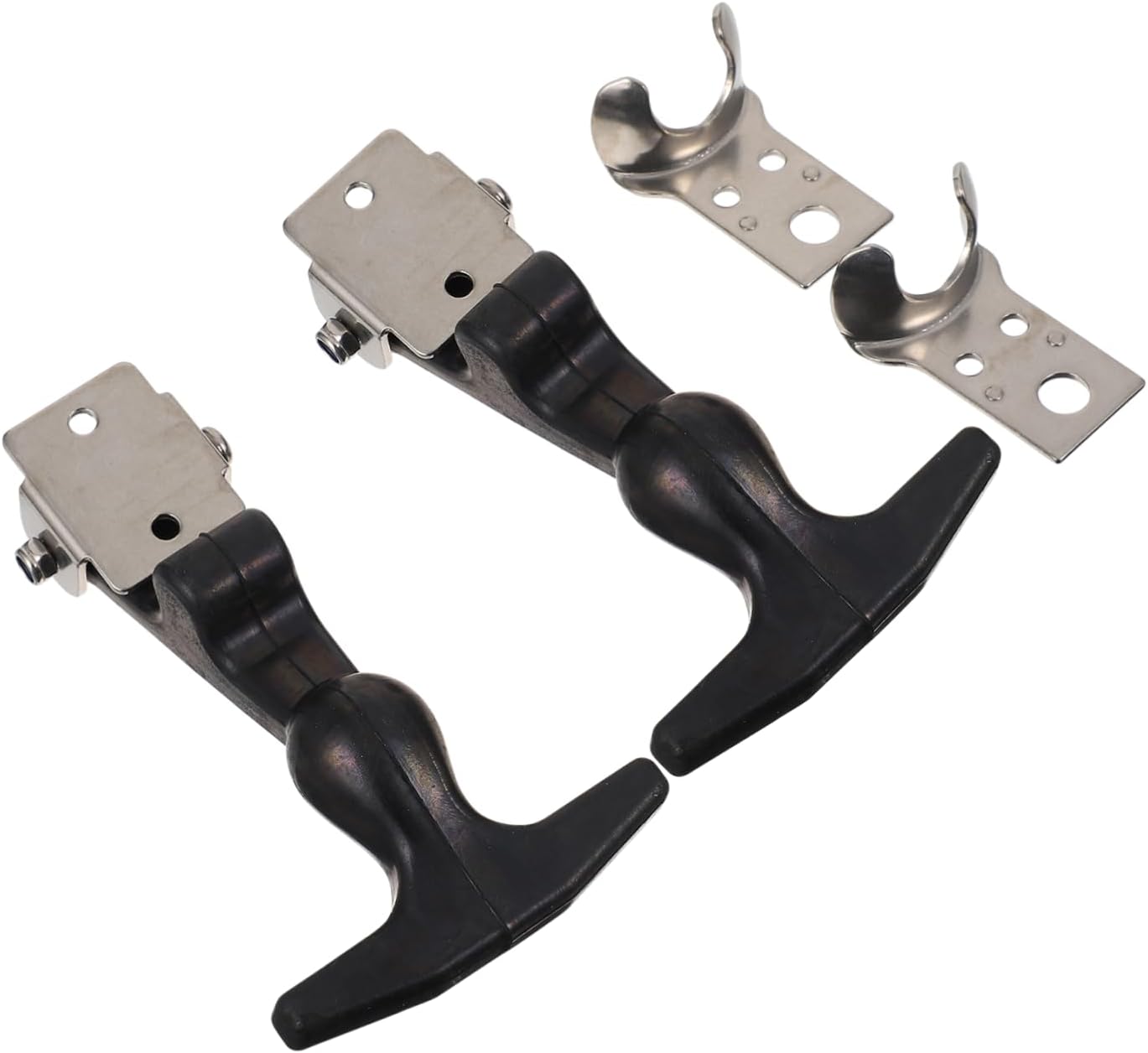 2Pcs T-Handle Rubber Elastic Hood Catch Lock Flexible Draw Latches for Tool Box Engine Cover Sealed Closure