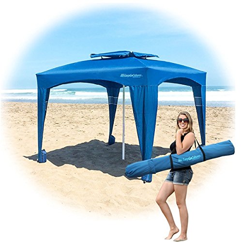 EasyGo Cabana -Beach & Sports Cabana Keeps You Cool and Comfortable. Easy Set-up and Take Down. Large Shade Area. More Elegant & Classier Than Beach Umbrella