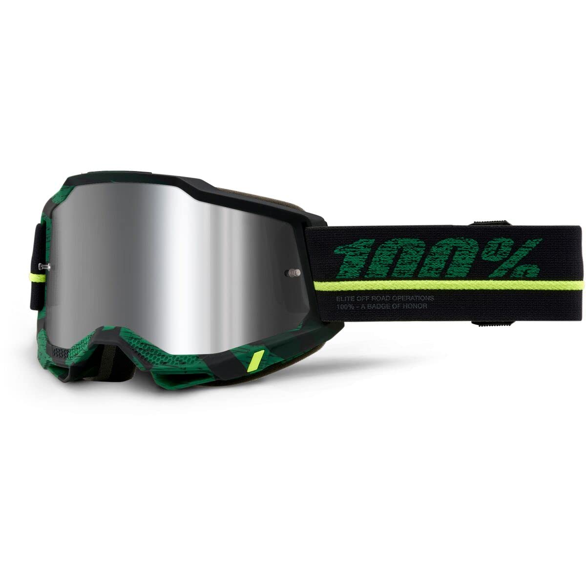 100 Percent Eyewear Accuri 2 Overlord With Mirror Silver Lens Motocross Goggles