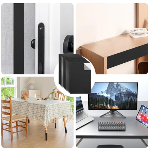 Scettar 12 Stück Selbstklebend Schaumstoffplatte, 1mm Moosgummi Selbstklebend Platte, Schwarzes EVA Moosgummi Platten,Möbel Stoßdämpfung Und Schalldämmung Hartschaumplatte (21cm*30cm) (1mm)