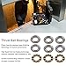 Baxnore Industrial Strength Thrust Ball Bearings High Capacity Axial Load Steel Bearings Set for Machinery and Equipment 10Pcs 3613 Series Bearing Kit with Washers and Rings (3613-0516-0008)