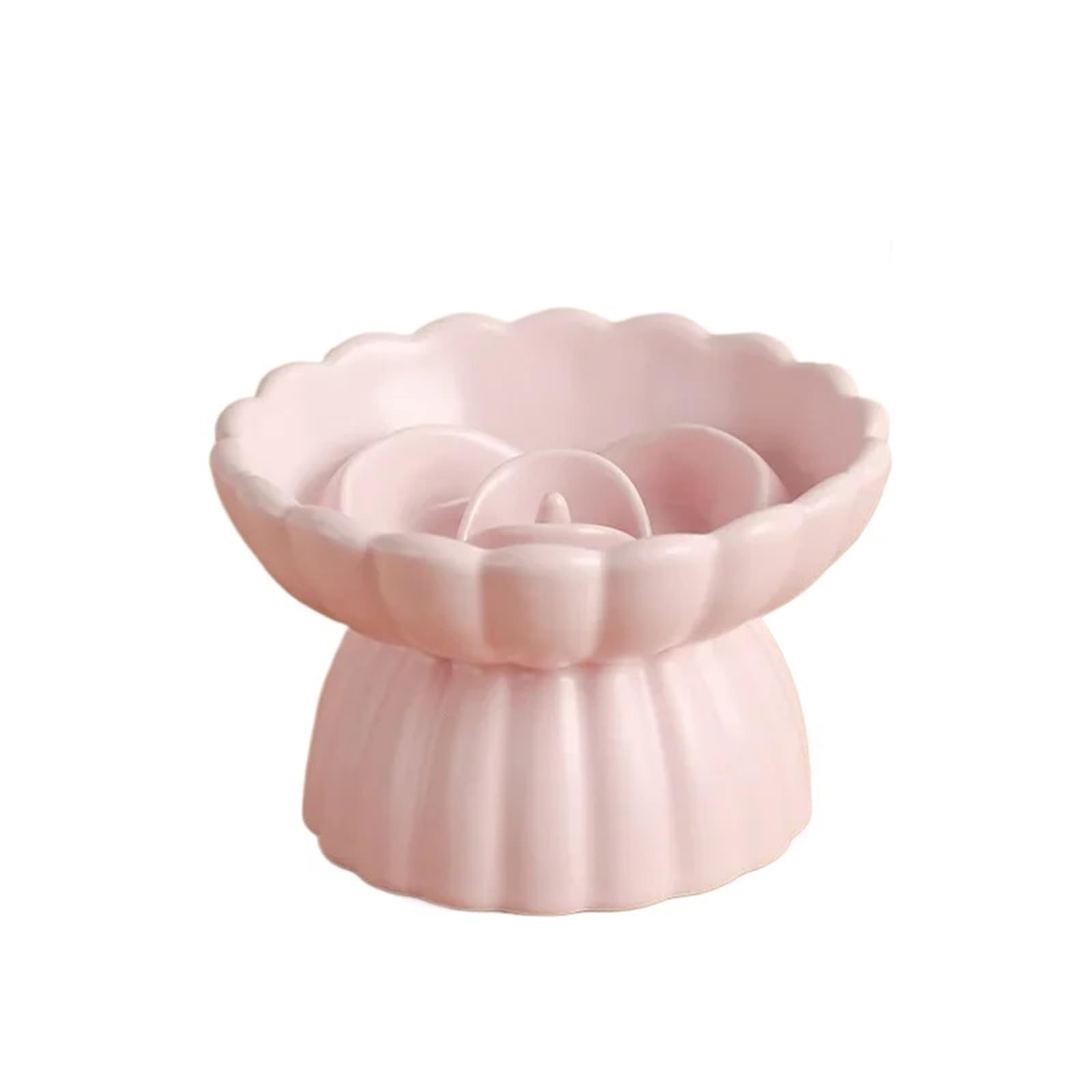Gamelle surélevée en céramique pour chat - Anti-suffocation - Anti-ingestion - Fournitures pour chiens - Rose