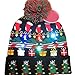 Produktbild SPROUD Mode Led-Beleuchtung Weihnachtsmütze Bunte Schillernde Lichter Strickmütze Schneemann Gemustert Frohe Weihnachten Dekoration Hut Für Kinder