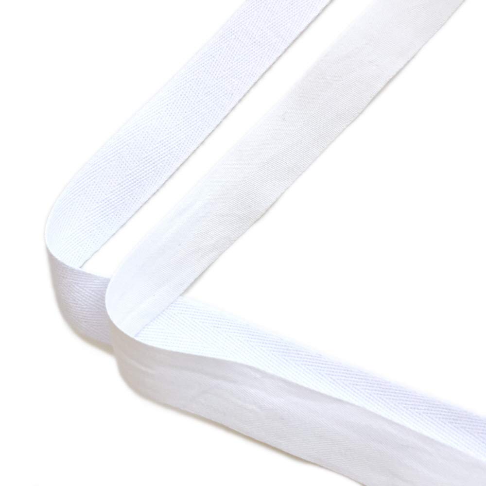 Over Kleshas Cinta de sarga de algodón suave y fina (blanquecino, 1 pulgada)