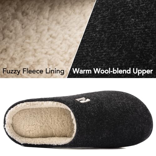 RockDove Men's Sherpa Lined Memory Foam Clog Slipper4