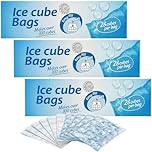 36 Pack Ice Cube Freezer Bags Makes Over 900 Ice Cubes | 3 X 12 Pack Ice Cube Maker Bags