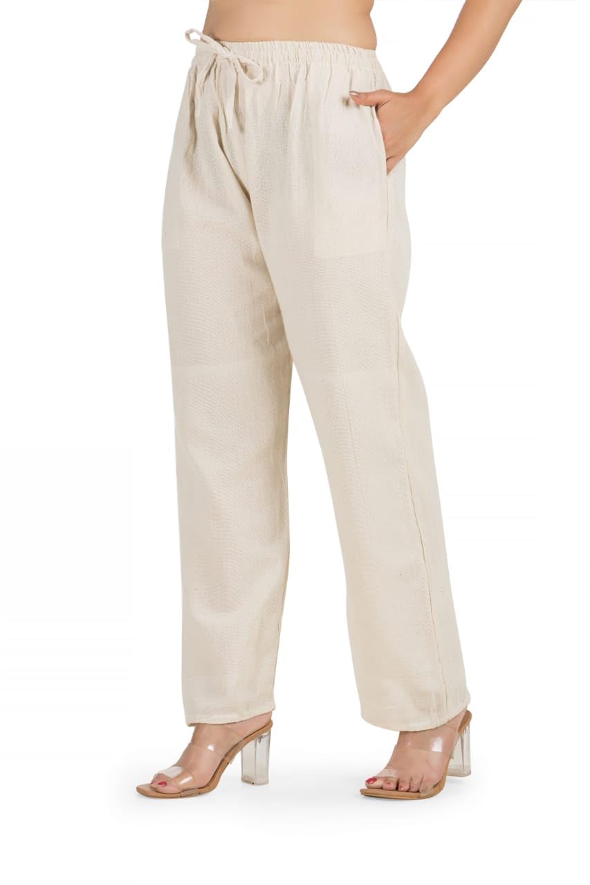 hallucination Pajama Pants for Women Pure Cotton Loose Fit Stylish High Waist (Free Size 28" to 34") for Yoga Exercise Joggers Dancers Hopper Harem Fit Handloom Fabric Pyjama for Girls-picture-33