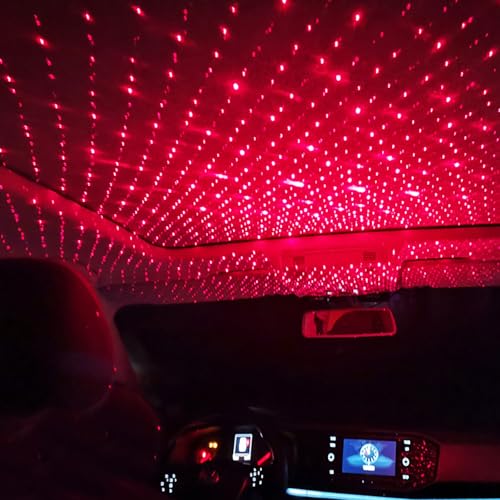 Proyector de estrellas luz nocturna USB para coche con rotación de aluminio 5