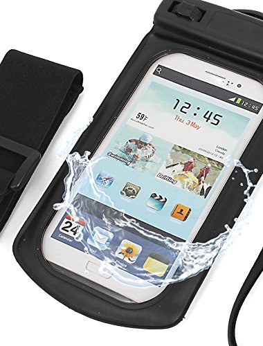 Ruilogod Waterproof Case Dry Bag Cover Pouch Sleeve Black for Galaxy S3 i9300