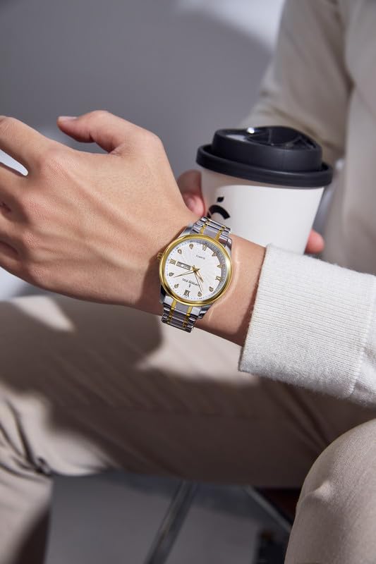 Image of London Fog Carnaby Collection Analog Watch for Men with Round Dial, Day & Date Display, Quartz Movement, Stainless Steel Strap & Water Resistant