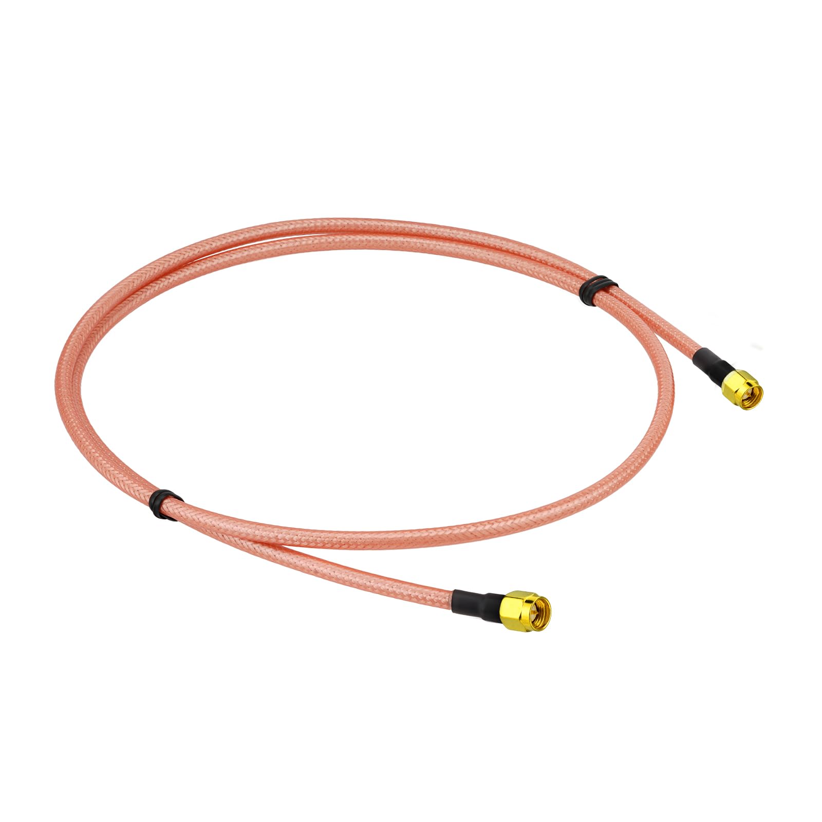 BINGFU Cavo coassiale SMA maschio a SMA maschio RG400, 1 m, prolunga antenna a bassa perdita, doppia schermatura, cavo da 50 Ohm, compatibile con router WiFi, sistema di telecomunicazioni, GPS, SDR
