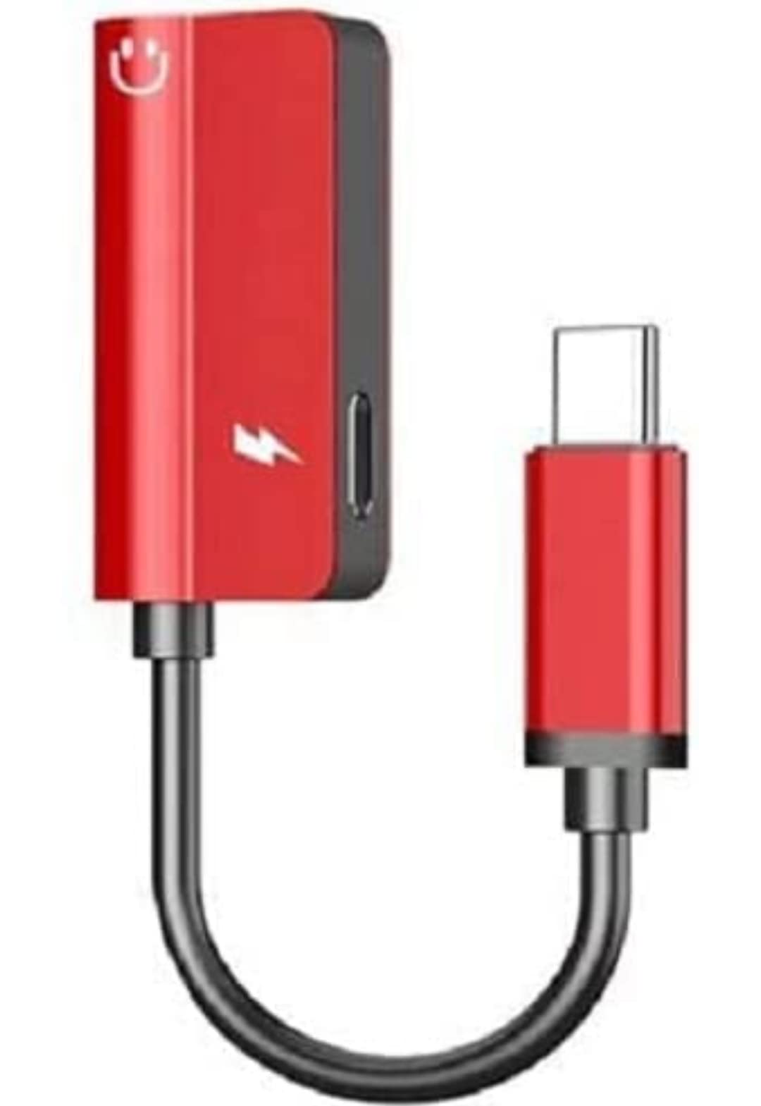 ZOXOWA Type-C Charging Plus Audio Jack Aux 3.5 mm Headset/Headphone, 2 in 1 Adapter for Android Phones Type C Cable (RED) (B09PBSQ1QS) Amazon Price History, Amazon Price Tracker