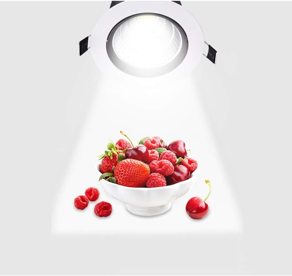 Recessed LED Recessed Downlight 6000K Daylight High Color Rendering Certified Downlight Baffle Trim Daylight Low Profile Slim Panel Light Air Tight 3000K Warm White Integrated