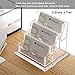 YUXUN Business Card Holder Display for Desk, Clear Acrylic Cards Organizer 3 Tier 3 Slots, Business Card Stand for Men and Women 1 Pack (3 slots) 3slots…