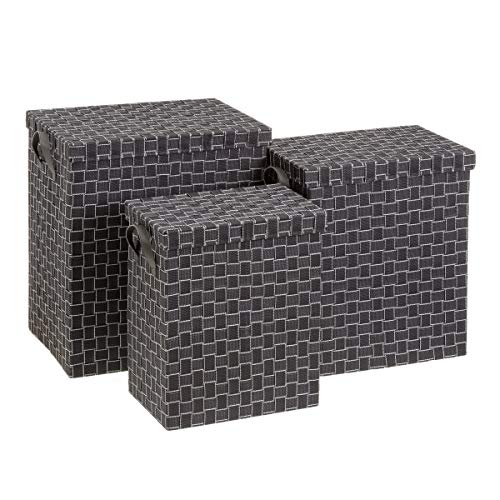tt tiendatienda Clothes basket grey-white 46 x 35 x 52 cm