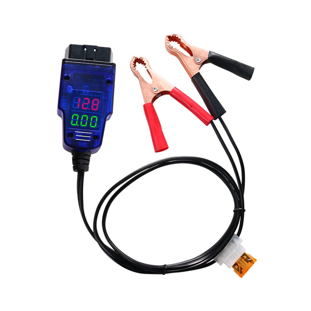 Car Diagnostic Tool,MEIZILUN Car ECU Connector Battery ECU Memory Saver Tool Emergency Electrical Plug OBD2 Memory Saver Show Voltage Current
