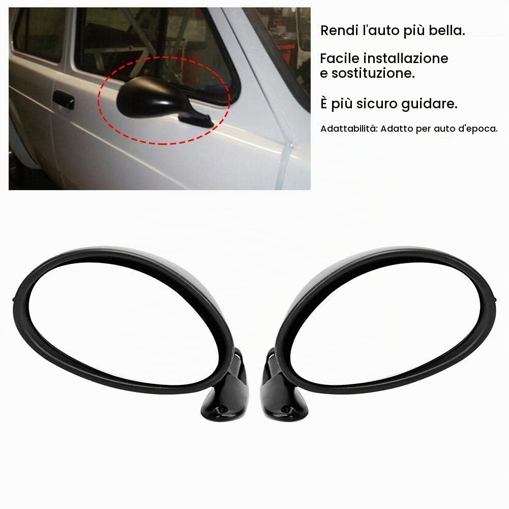 Specchi retrovisori esterni per auto Specchietti auto universali Specchietti retrovisori laterali per porta laterale accessorio per auto d'epoca