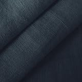STOFF KONTOR 100% Leinenstoff - edler Naturstoff - vorgewaschen - Meterware, dunkel-blau - zum Nähen von Kleidern, Röcken, Trachtenmode