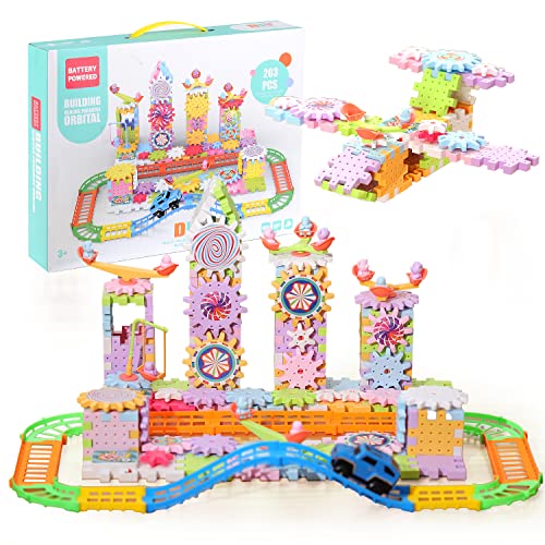 Building Blocks Kids STEM Toys Educational Building Toys Discs Sets Interlocking Solid Plastic for Preschool Kids Boys and Girls Aged 3+, Material Creativity Kids Toys