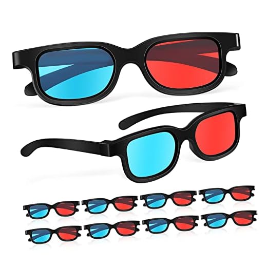KICHOUSE 10 Pcs Óculos 3d Óculos Imax 3d Óculos Azuis Óculos De Sol 3d Óculos Para Computador Óculos De Cinema Óculos De Jogo 3d Leve Óculos Preguiçosos Inventar Filho Claro Educaçao Fisica