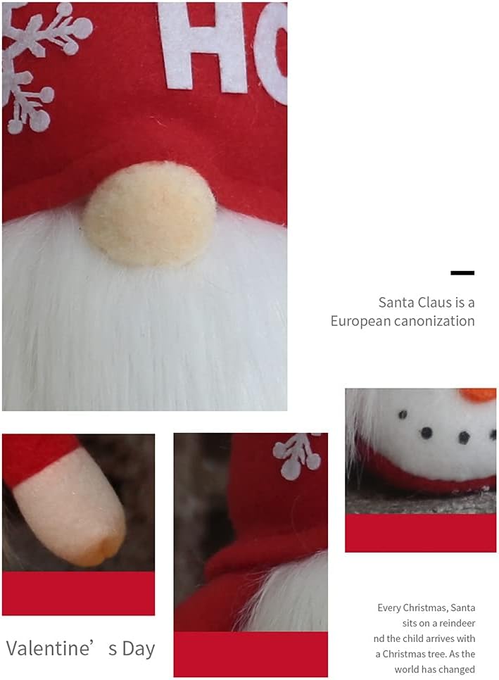 GERALD Christmas Dwarf Luminous Dolls Glowing Faceless Old Man Home Holiday Theme Scene Decoration
