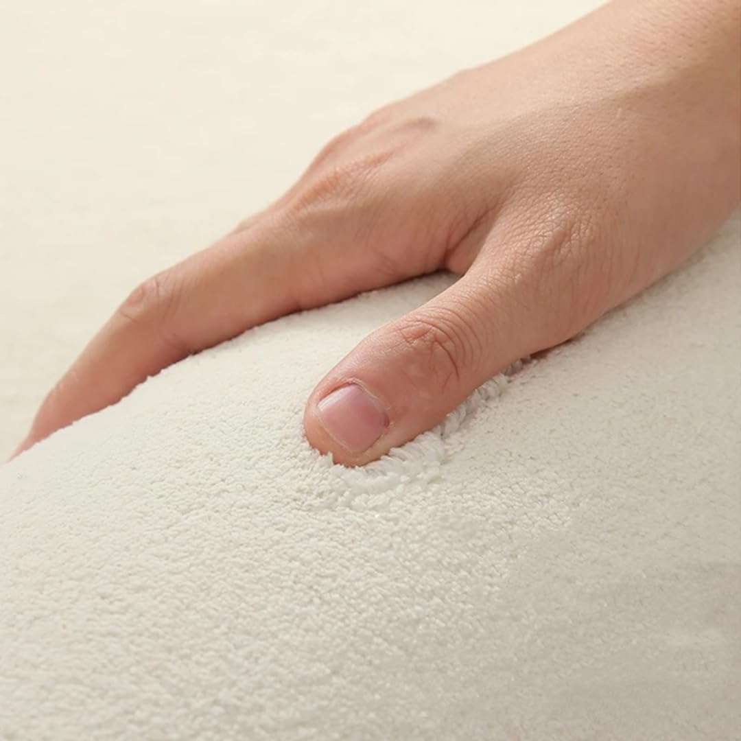 Modern Minimalist Carpets for Living Room Large Area Thicken Rug White Bedroom Decor Plush Fluffy Soft Bedside Floor Mat(80x120cm/J)